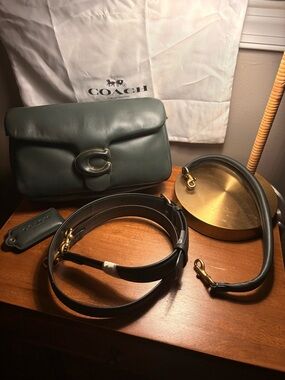 Coach Dark Green Leather Pillow Tabby
Bag 26